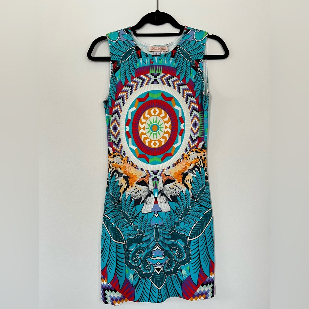 Mara Hoffman Ponte Jungle Trip Body-Con Dress - Small